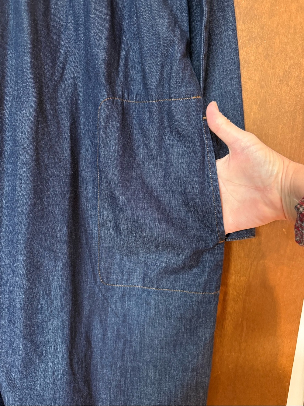 J Jill Indigo Belted Shirt dress, Large, NWT - Picture 8 of 16